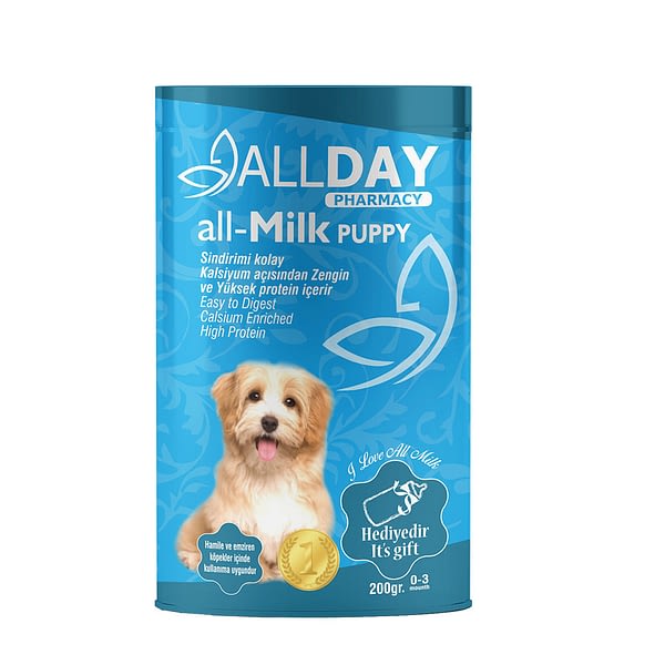 AllDay allMilk Puppy Yavru Köpek Süt Tozu 200 gr (Biberon Hediyeli